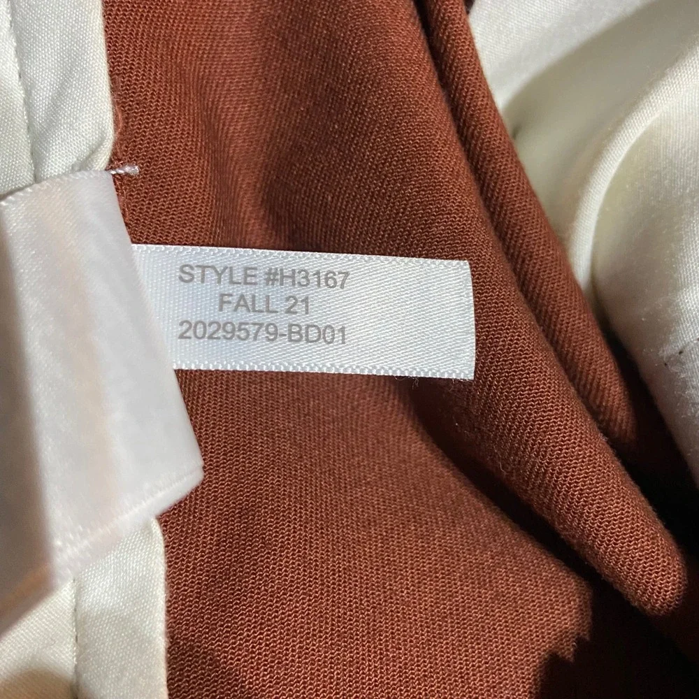 J.Crew Flex Slim Fit Chinos Rust Brown Mens 35x32 Preppy Stretch Minimalist New